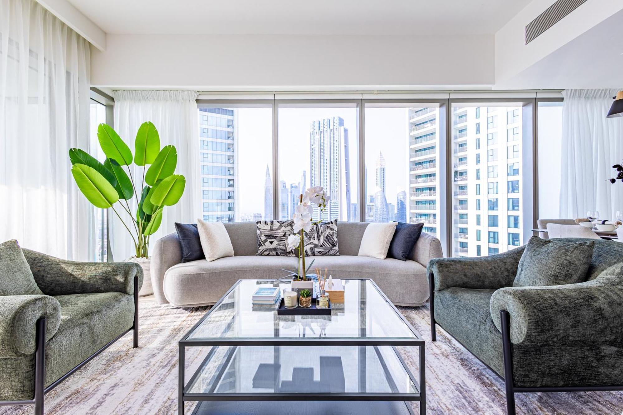 Appartement Premium 3br L Office With Burj Khalifa & Fountain Views